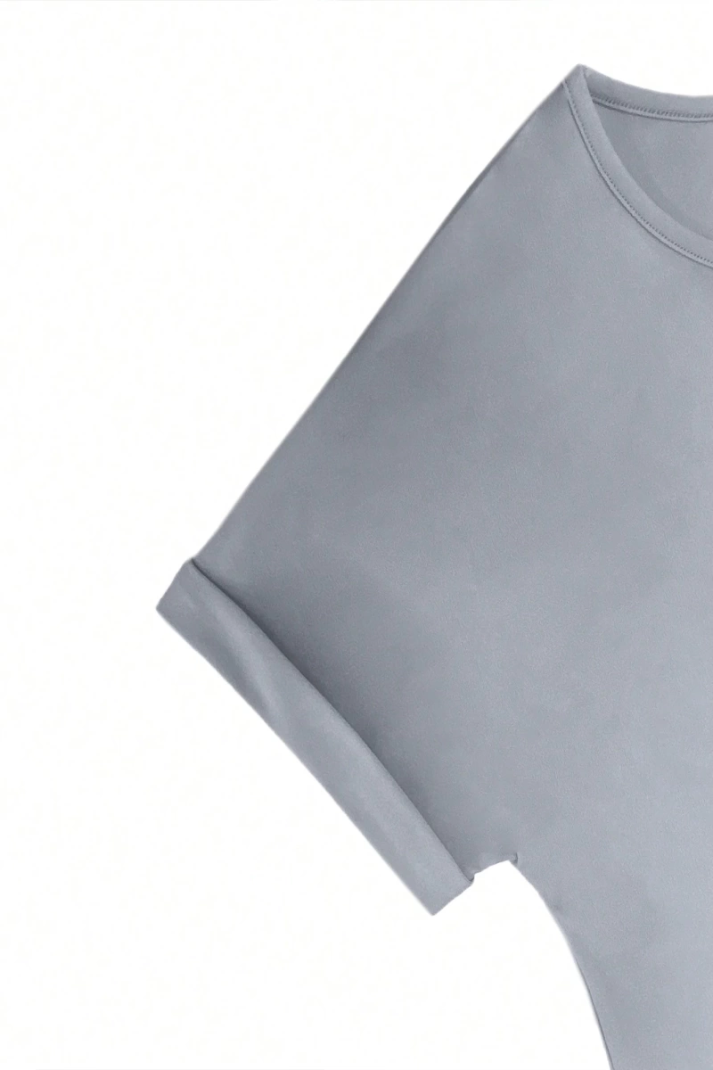 Kadın 2Lİ TAKIM OVERSİZE Trend T-shirt Şort Model 5043