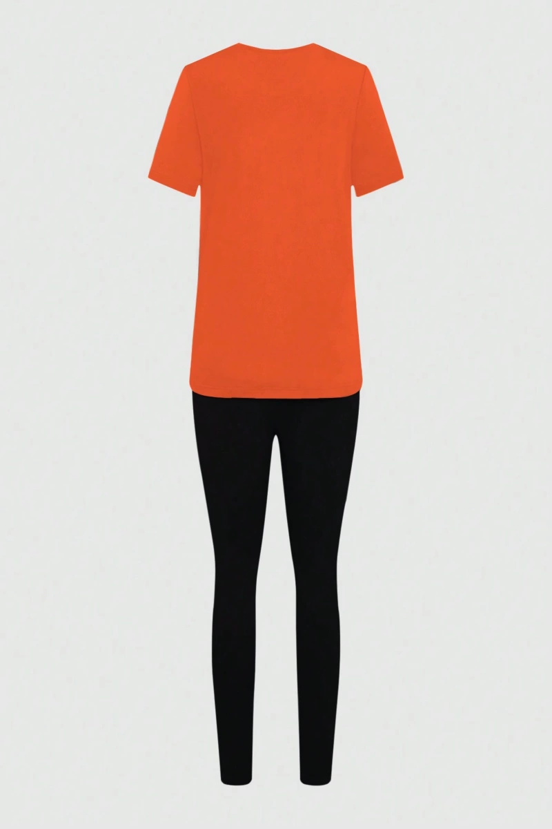Kadın 2Lİ TAKIM OVERSİZE Trend T-shirt Şort Model 5047