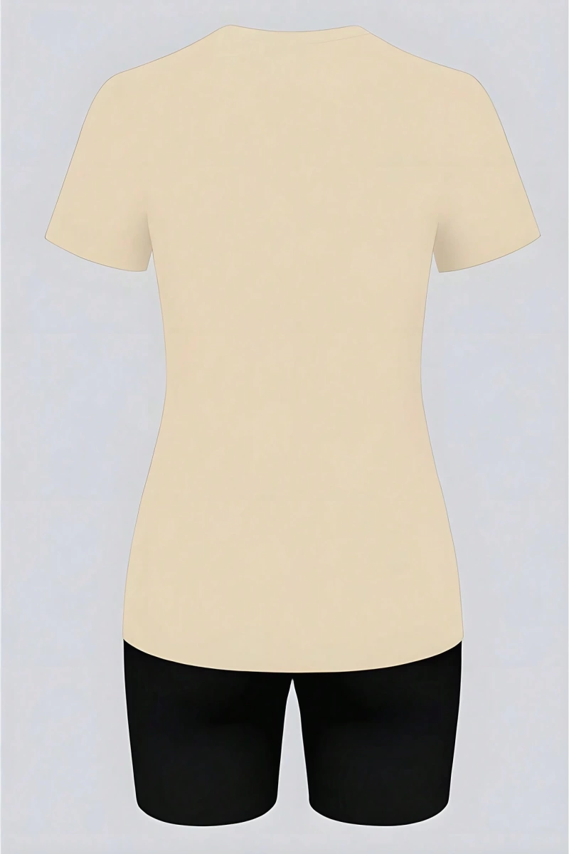 Kadın 2Lİ TAKIM OVERSİZE Trend T-shirt Şort Model 5052