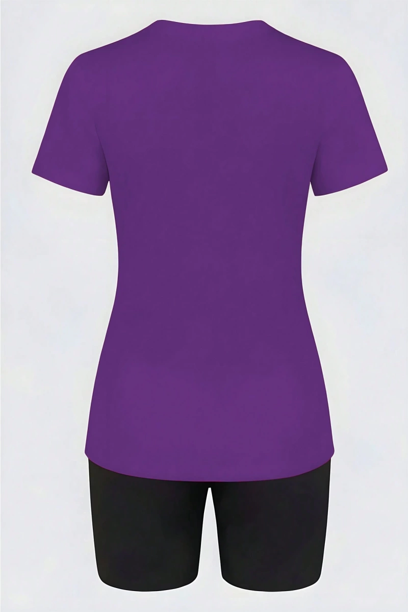 Kadın 2Lİ TAKIM OVERSİZE Trend T-shirt Şort Model 5052