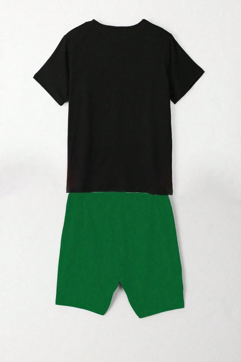Kadın 2Lİ TAKIM OVERSİZE Trend T-shirt Şort Model 5052