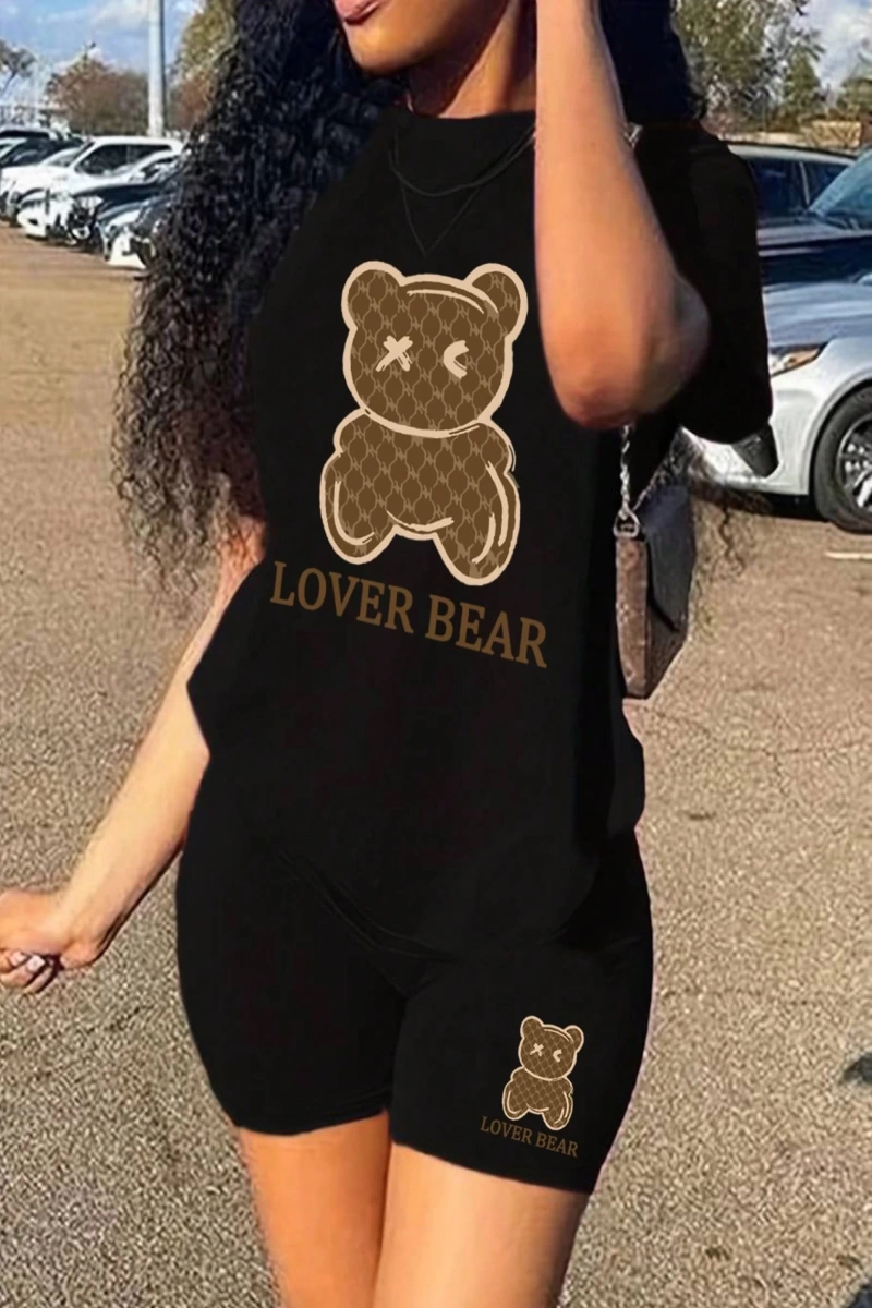 Kadın 2Lİ TAKIM OVERSİZE Trend T-shirt Şort Model 5055