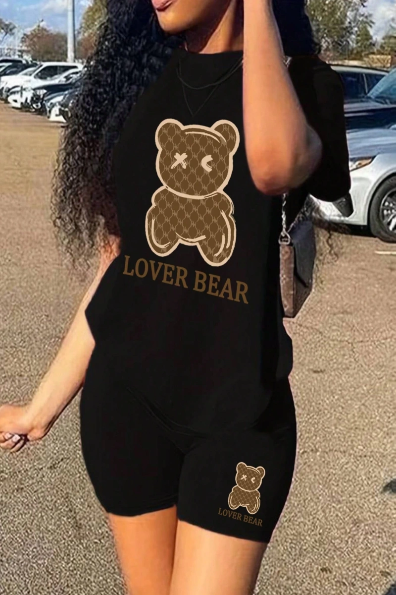 Kadın 2Lİ TAKIM OVERSİZE Trend T-shirt Şort Model 5055