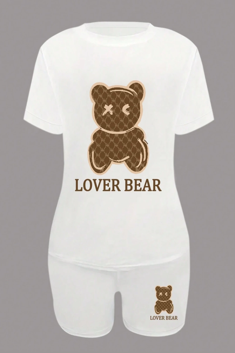 Kadın 2Lİ TAKIM OVERSİZE Trend T-shirt Şort Model 5055