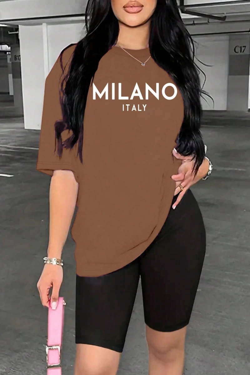 Kadın 2Lİ TAKIM OVERSİZE Trend T-shirt Şort Model 5061