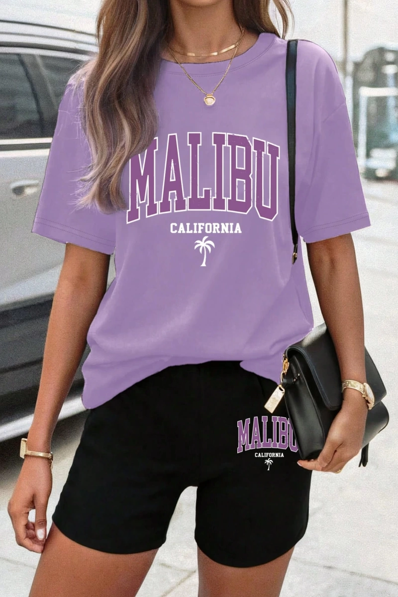 Kadın 2Lİ TAKIM OVERSİZE Trend T-shirt Şort Model 5064