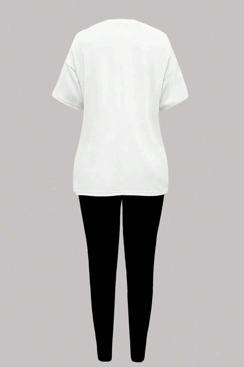 Kadın 2Lİ TAKIM OVERSİZE Trend T-shirt Şort Model 5065