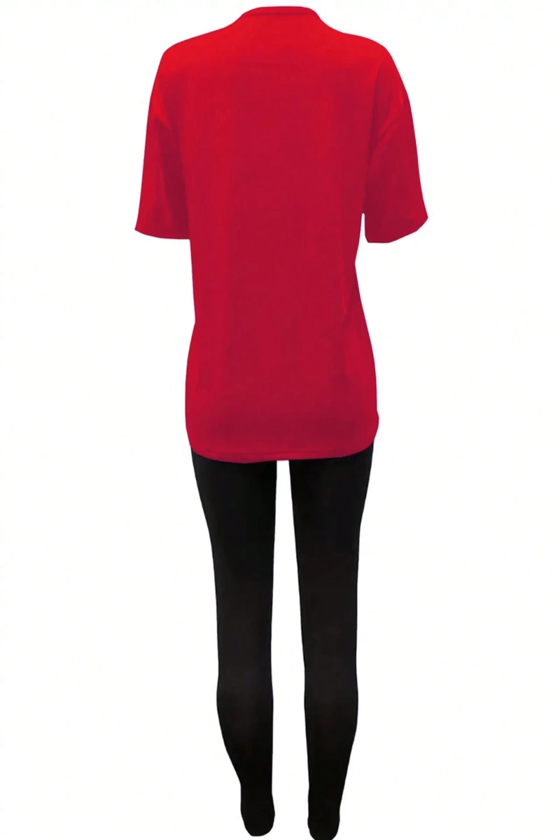 Kadın 2Lİ TAKIM OVERSİZE Trend T-shirt Şort Model 5065