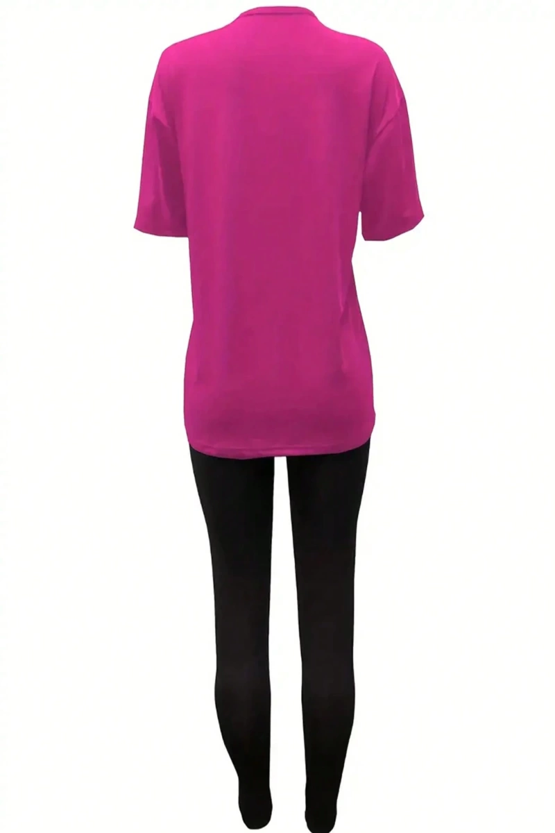 Kadın 2Lİ TAKIM OVERSİZE Trend T-shirt Şort Model 5065