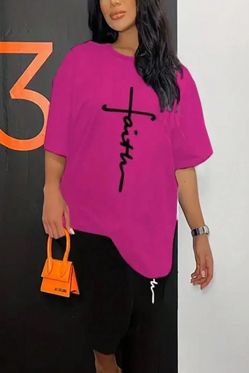 Kadın 2Lİ TAKIM OVERSİZE Trend T-shirt Şort Model 5065
