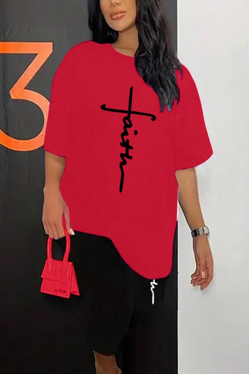 Kadın 2Lİ TAKIM OVERSİZE Trend T-shirt Şort Model 5065