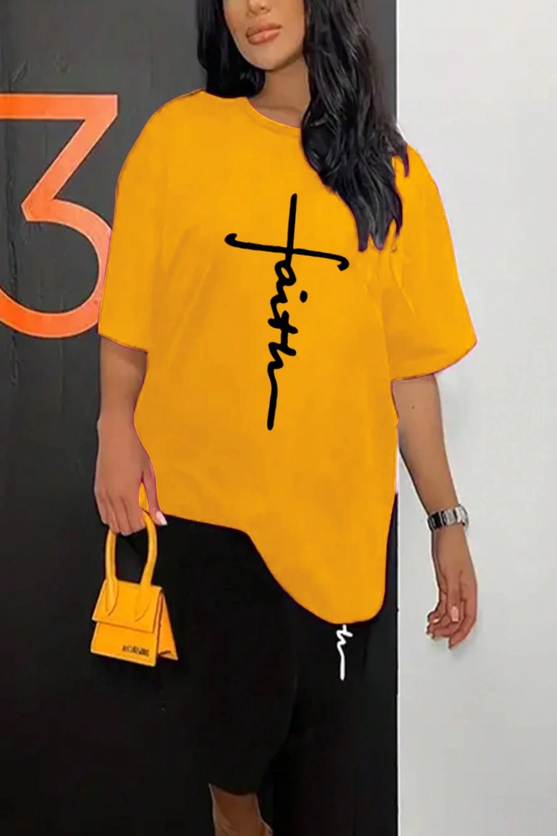 Kadın 2Lİ TAKIM OVERSİZE Trend T-shirt Şort Model 5065