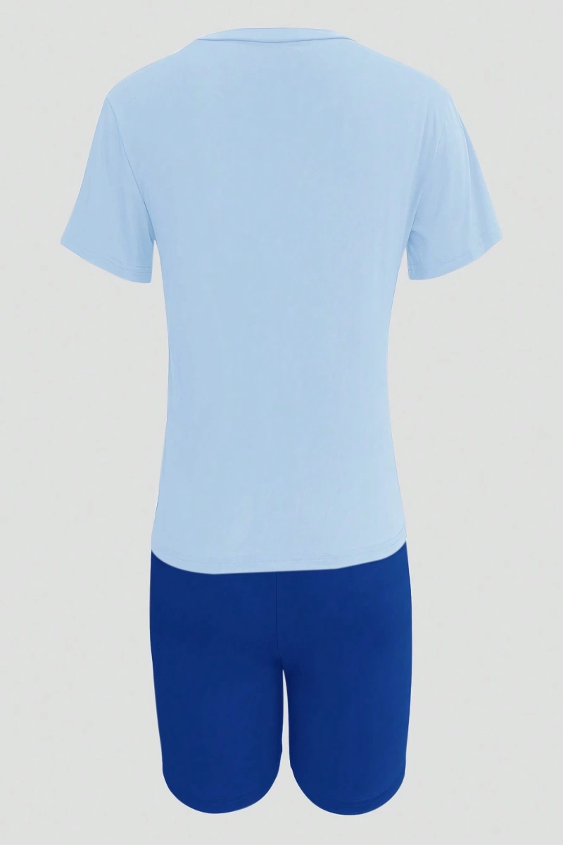 Kadın 2Lİ TAKIM OVERSİZE Trend T-shirt Şort Model 5068