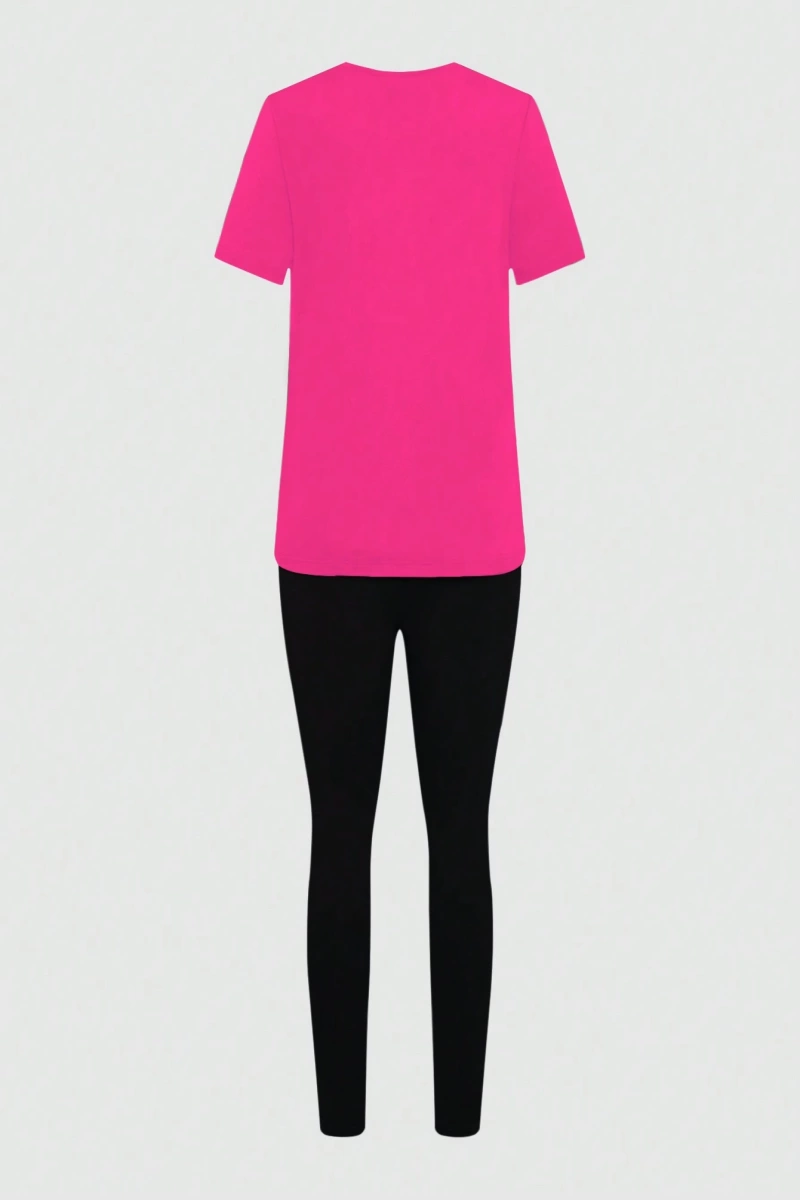 Kadın 2Lİ TAKIM OVERSİZE Trend T-shirt Şort Model 5069