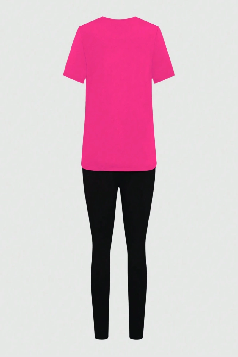 Kadın 2Lİ TAKIM OVERSİZE Trend T-shirt Şort Model 5069