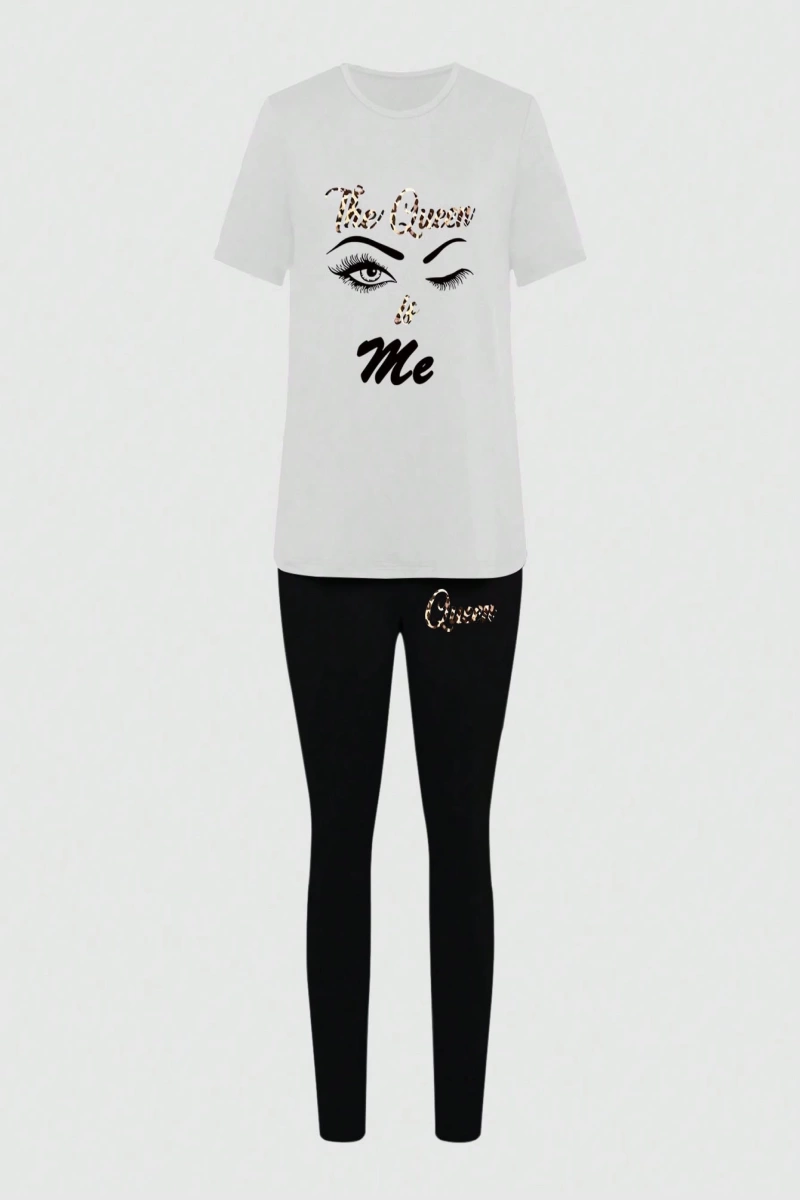 Kadın 2Lİ TAKIM OVERSİZE Trend T-shirt Şort Model 5069