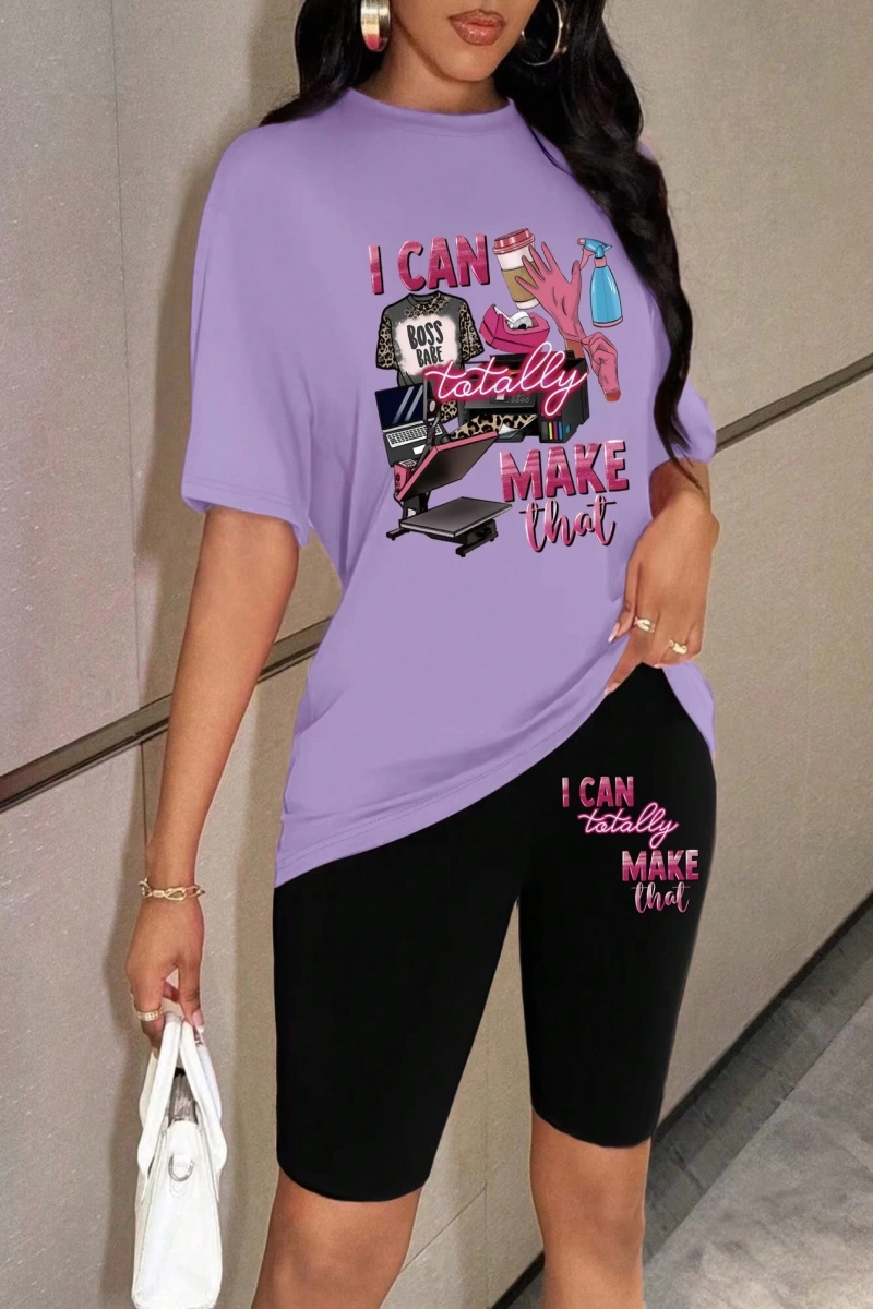 Kadın 2Lİ TAKIM OVERSİZE Trend T-shirt Şort Model 5070
