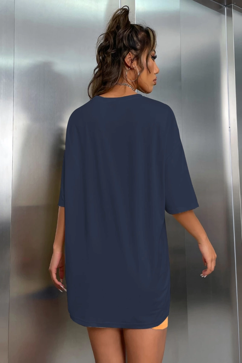 Kadın 2Lİ TAKIM OVERSİZE Trend T-shirt Şort Model 5076