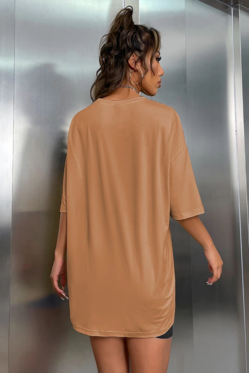 Kadın 2Lİ TAKIM OVERSİZE Trend T-shirt Şort Model 5076