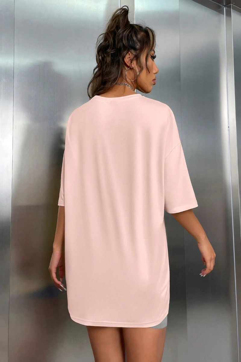 Kadın 2Lİ TAKIM OVERSİZE Trend T-shirt Şort Model 5076