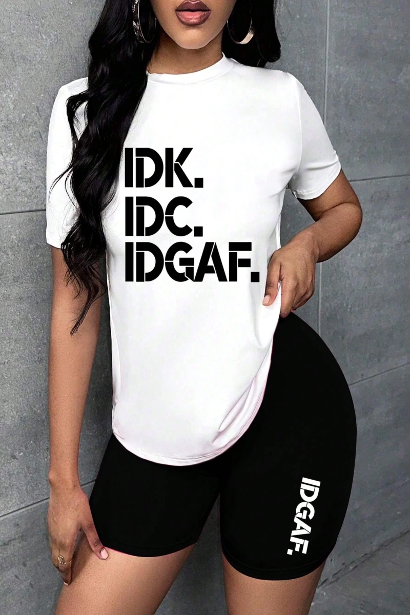 Kadın 2Lİ TAKIM OVERSİZE Trend T-shirt Şort Model 5078