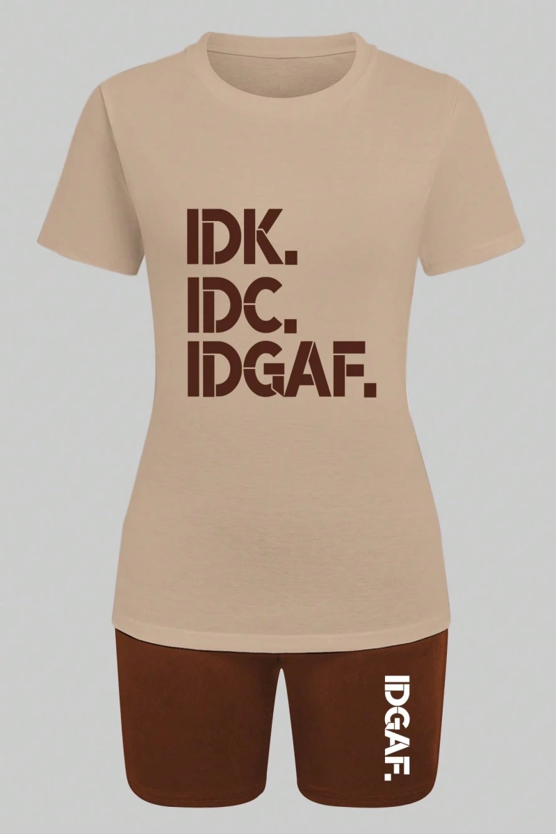 Kadın 2Lİ TAKIM OVERSİZE Trend T-shirt Şort Model 5078