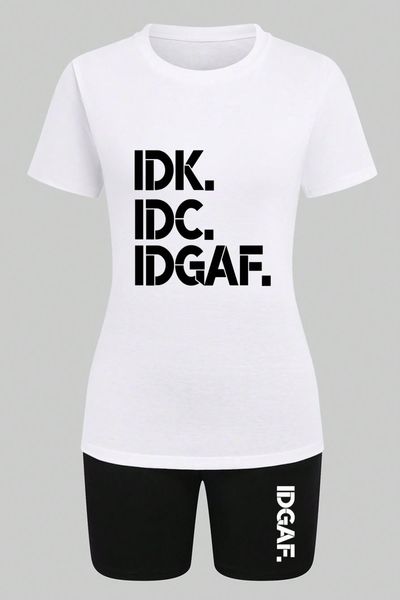 Kadın 2Lİ TAKIM OVERSİZE Trend T-shirt Şort Model 5078