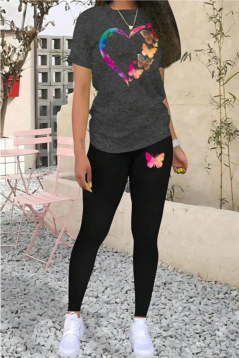 Kadın 2Lİ TAKIM OVERSİZE Trend T-shirt Şort Model 5080