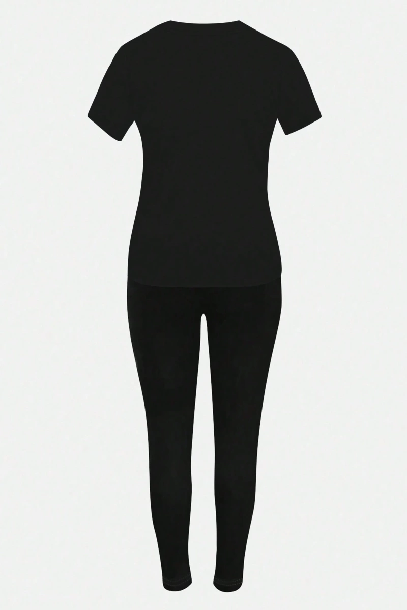 Kadın 2Lİ TAKIM OVERSİZE Trend T-shirt Şort Model 5080