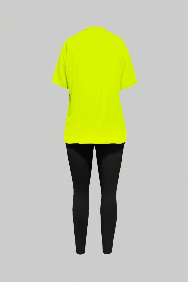 Kadın 2Lİ TAKIM OVERSİZE Trend T-shirt Şort Model 5082