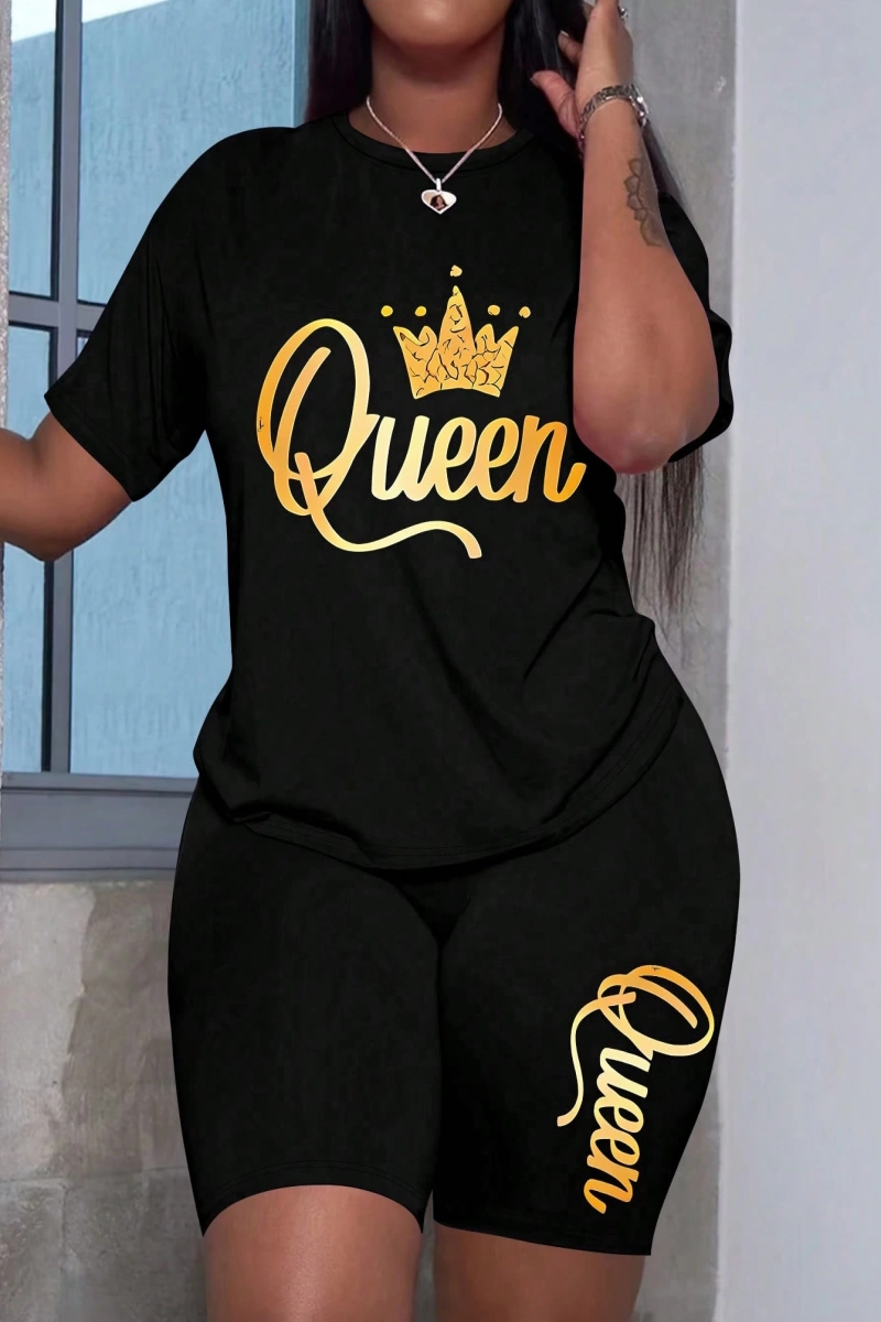 Kadın 2Lİ TAKIM OVERSİZE Trend T-shirt Şort Model 5083