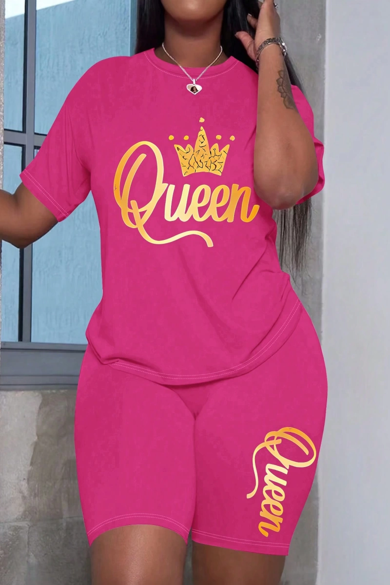 Kadın 2Lİ TAKIM OVERSİZE Trend T-shirt Şort Model 5083