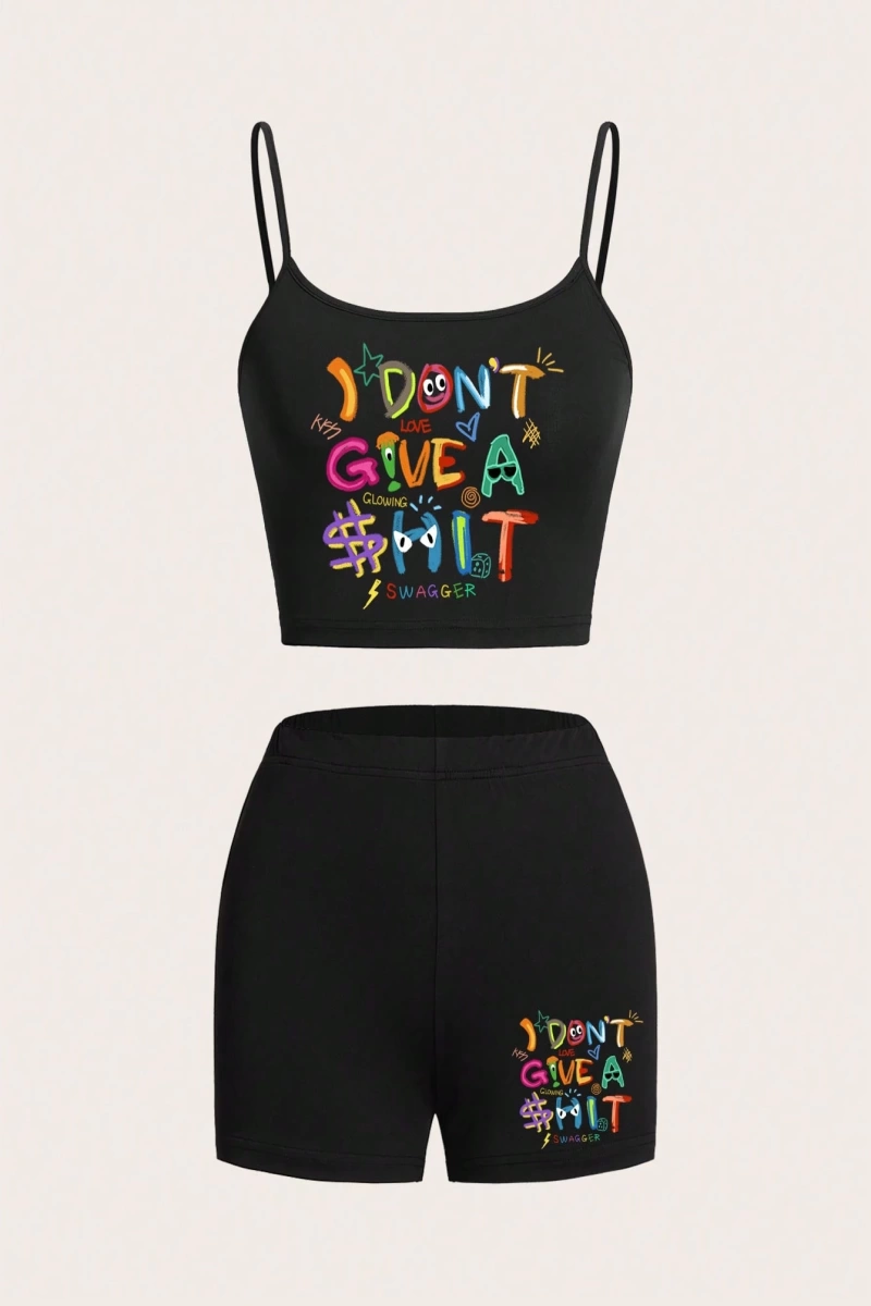Kadın 2Lİ TAKIM OVERSİZE Trend T-shirt Şort Model 5087