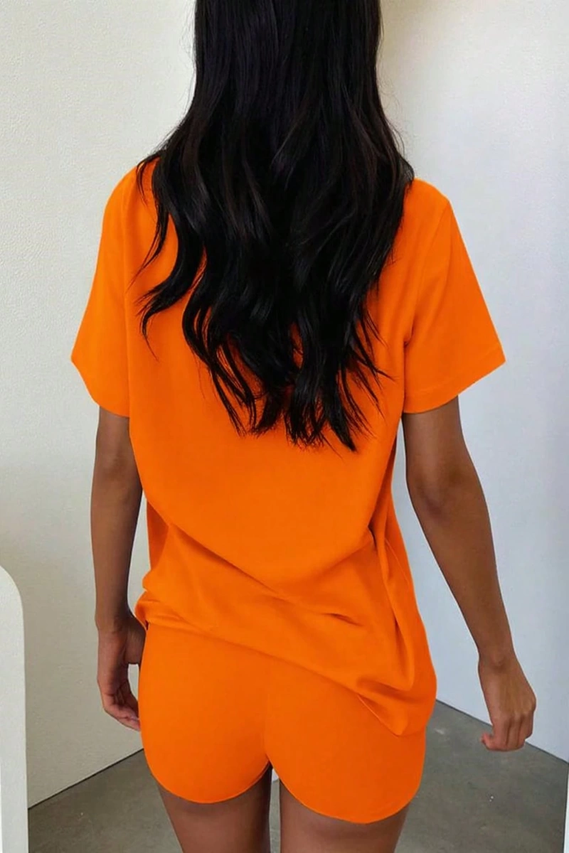 Kadın 2Lİ TAKIM OVERSİZE Trend T-shirt Şort Model 5091