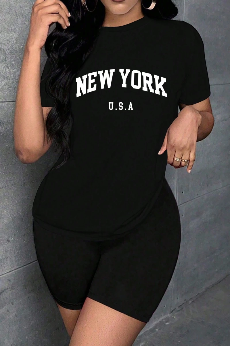 Kadın 2Lİ TAKIM OVERSİZE Trend T-shirt Şort Model 5092