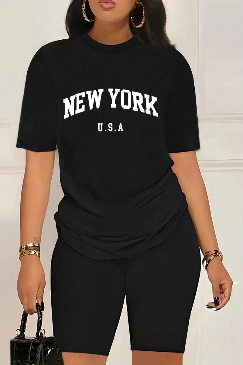 Kadın 2Lİ TAKIM OVERSİZE Trend T-shirt Şort Model 5092