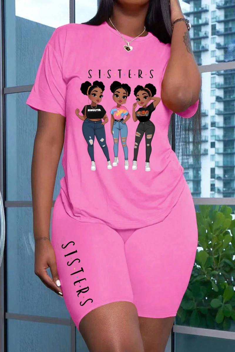 Kadın 2Lİ TAKIM OVERSİZE Trend T-shirt Şort Model 5095