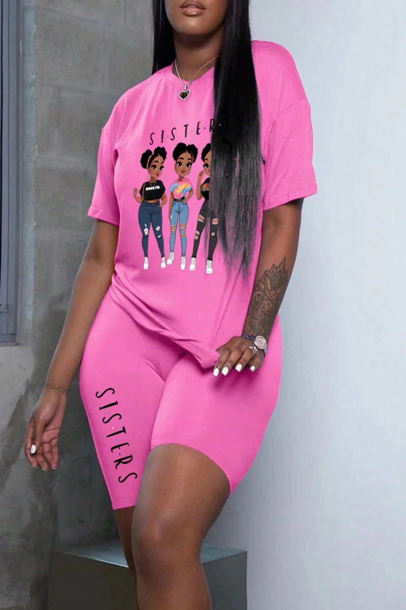 Kadın 2Lİ TAKIM OVERSİZE Trend T-shirt Şort Model 5095
