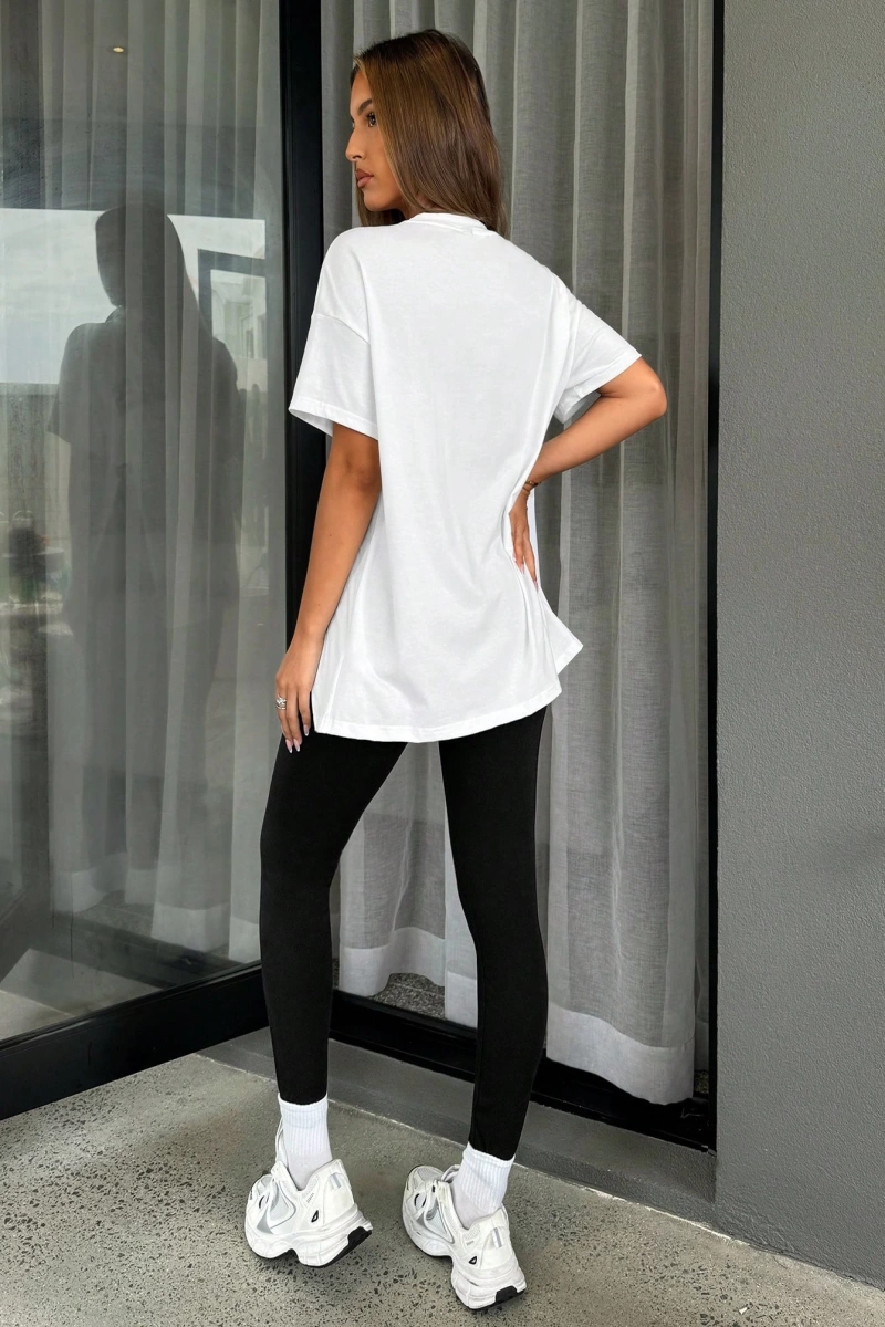 Kadın 2Lİ TAKIM OVERSİZE Trend T-shirt Şort Model 5102
