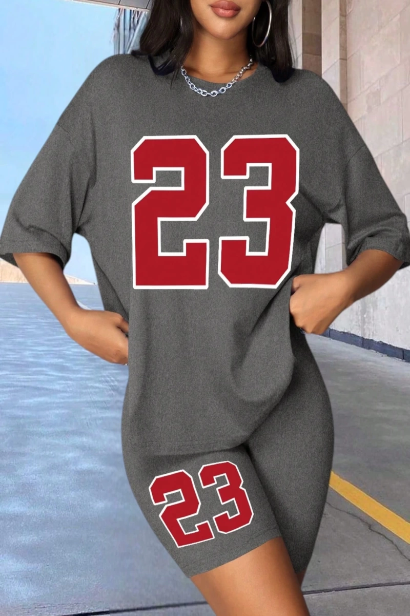 Kadın 2Lİ TAKIM OVERSİZE Trend T-shirt Şort Model 5103