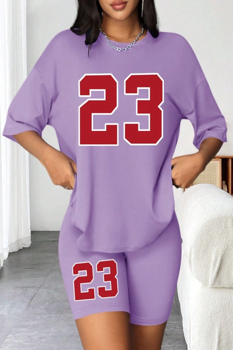 Kadın 2Lİ TAKIM OVERSİZE Trend T-shirt Şort Model 5103
