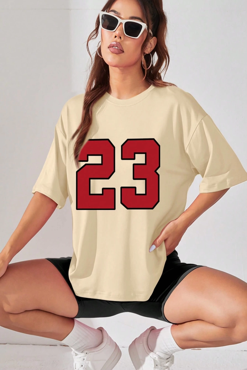Kadın 2Lİ TAKIM OVERSİZE Trend T-shirt Şort Model 5103