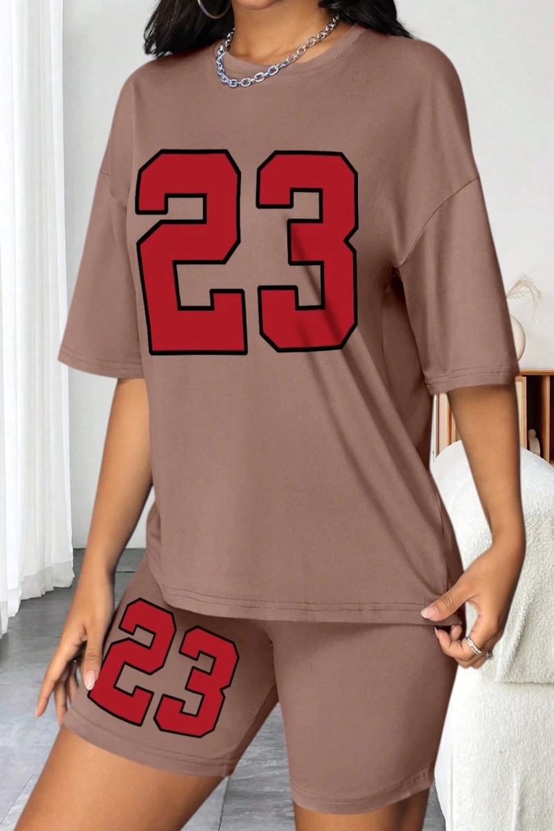 Kadın 2Lİ TAKIM OVERSİZE Trend T-shirt Şort Model 5103