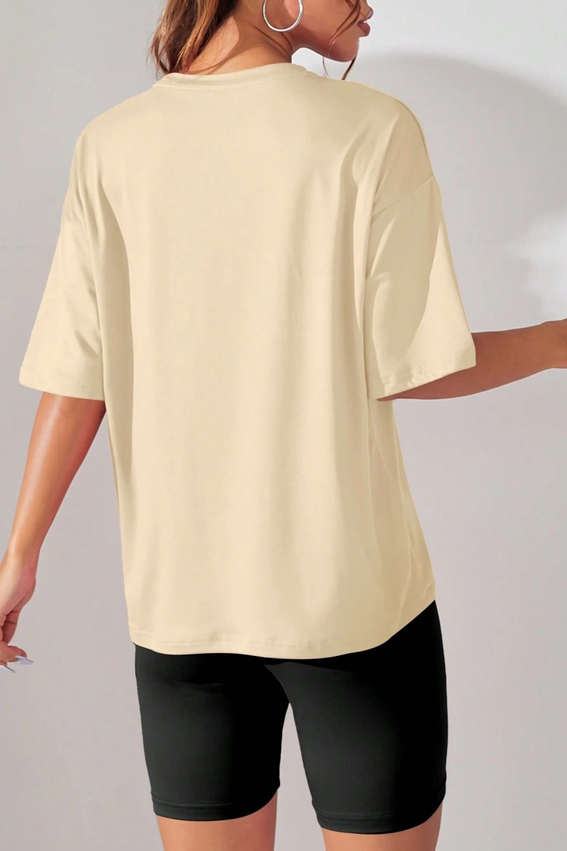 Kadın 2Lİ TAKIM OVERSİZE Trend T-shirt Şort Model 5103