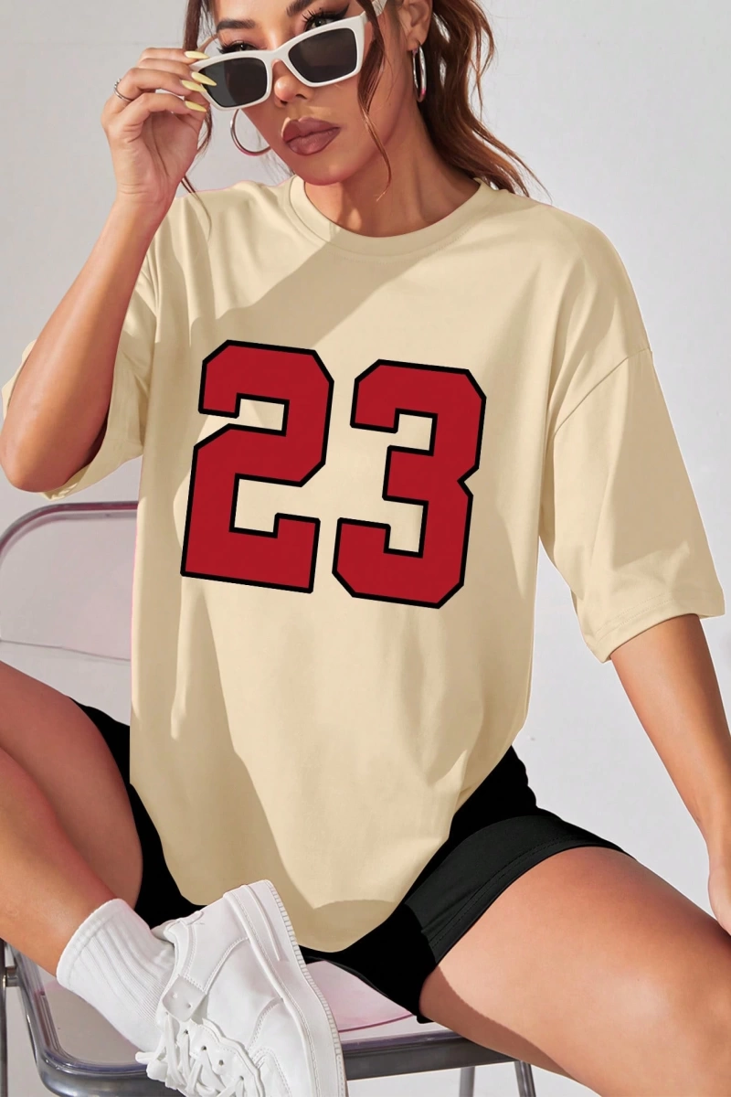 Kadın 2Lİ TAKIM OVERSİZE Trend T-shirt Şort Model 5103