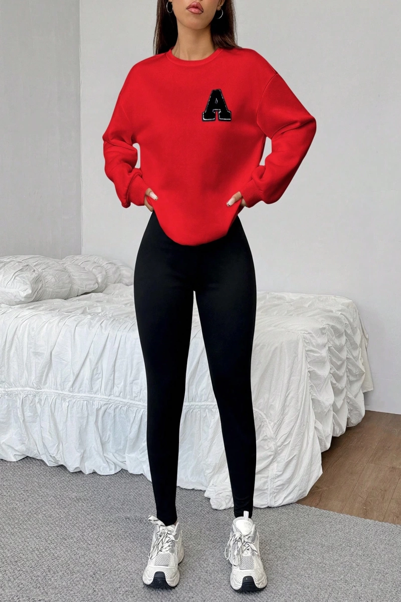 Kadın 2Lİ TAKIM OVERSİZE Trend T-shirt Şort Model 5107