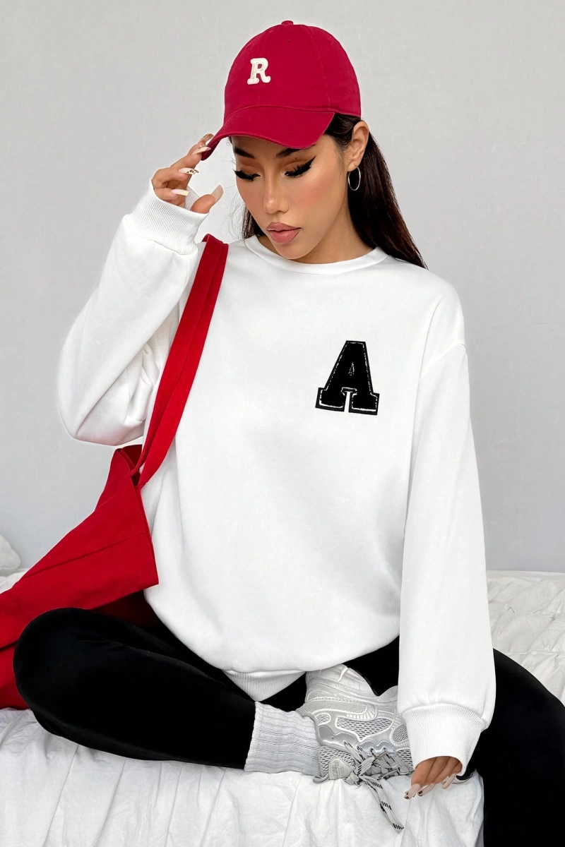 Kadın 2Lİ TAKIM OVERSİZE Trend T-shirt Şort Model 5107
