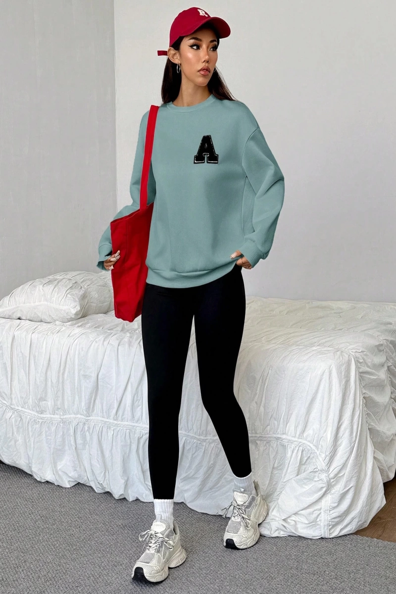 Kadın 2Lİ TAKIM OVERSİZE Trend T-shirt Şort Model 5107