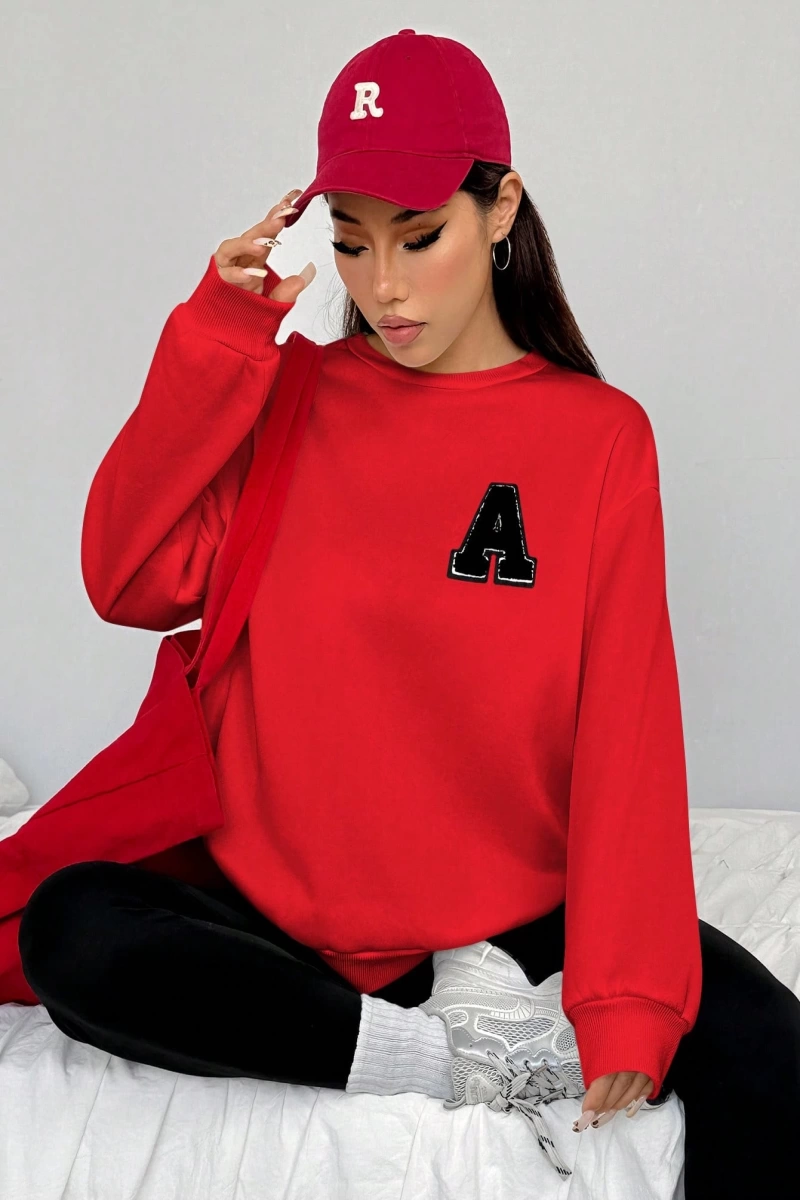 Kadın 2Lİ TAKIM OVERSİZE Trend T-shirt Şort Model 5107