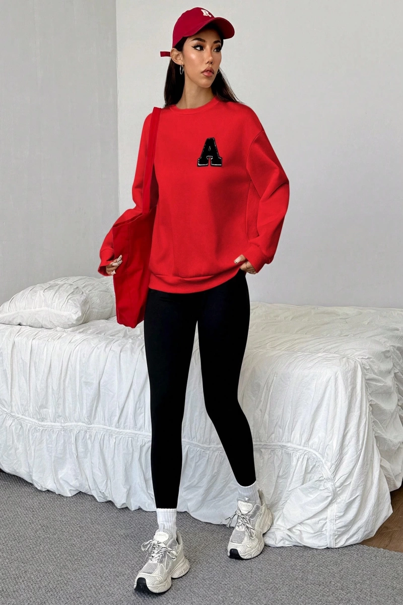 Kadın 2Lİ TAKIM OVERSİZE Trend T-shirt Şort Model 5107